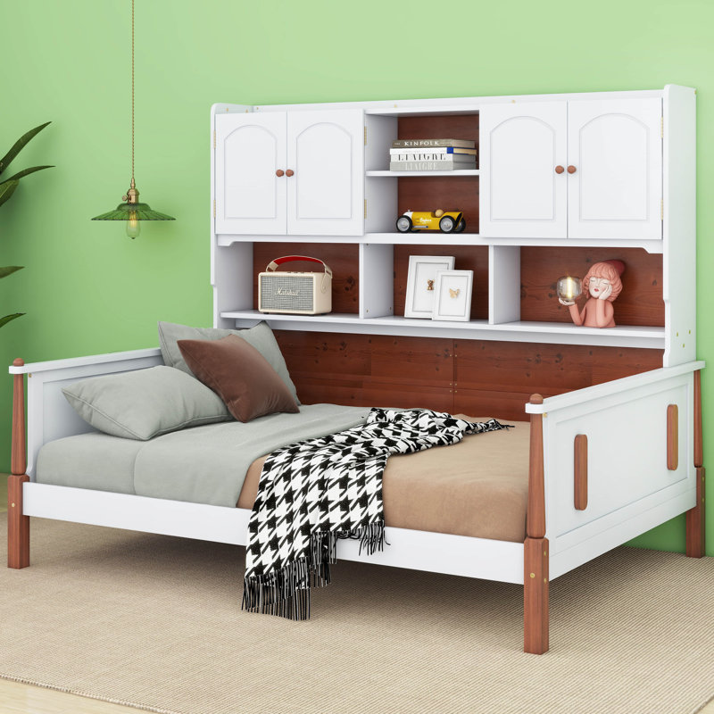 Ravya Twin Size Platform Bed with Multiple Storage Red Barrel Studio